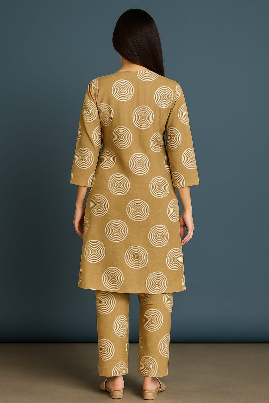 D.Gokuldas NX - Beige Printed Kurti